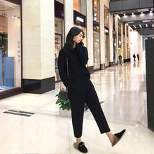 Load image into Gallery viewer, Women Cashmere Sweater Two Piece knitted Sets Slim Tracksuit 2019 Spring Autumn Fashion Sweatshirts Sporting Suit Female